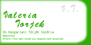 valeria torjek business card