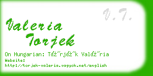 valeria torjek business card